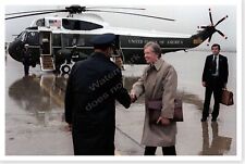 Jimmy Carter Near Helicopter Andrews Air Force Base AFB 8x12 Silver Halide Photo picture