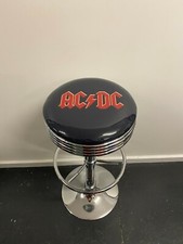 AC/DC PREMIUM BAR STOOL ADJUSTABLE HEIGHT AC DC BRIAN JOHNSON ANGUS YOUNG picture