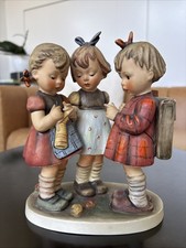 Vintage Hummel Goebel School Girls Knitting 177/1 Figurine  ,7.5”tall picture