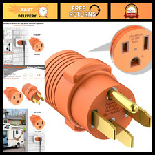 NEMA 14-50P to 6-50R Welder Adapter Cord, 50 Amp 4-Prong Male to 3-Prong Female picture