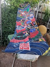 Japanese Theatre Poster-Modern-Linen-Hand Painted-Colorful-Horses and Samurai  picture