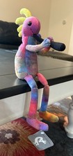 NWT Kokopelli 1998 Vintage Plush Stuffed Doll Playing Flute Multi-Colored picture