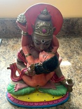 SHIVA /SHAKTI TANTRIC DIVINE UNION VINTAGE GANGES CLAY 45 YRS OLD UBER RARE JBL picture