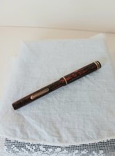 Vintage 1928 Eclipse Streamlined Plastic Fountain Pen Warranted 14K Gold Nib picture