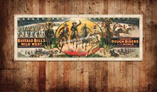 Buffalo Bill's Wild West Show Vintage Style Poster Banner 24