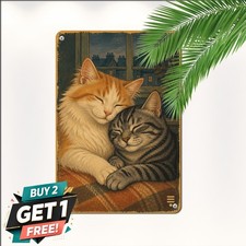 vintage cat piece durable indoor tin metal signs picture