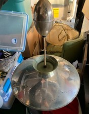vintage Mid-Century Modern saucer pull-down retractable pendant light picture