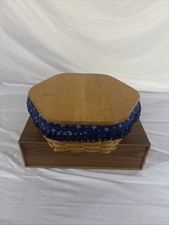 Vintage 1998 Longaberger 14” Generations Basket with Lid, Protector and Liner picture