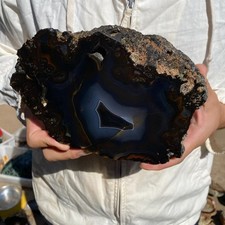 5.6lb Natural banded agate quartz crystal rough mineral specimen healing picture