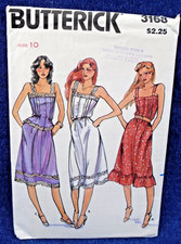Vintage 80s Butterick Pattern 3168 Sundress Cami Top Skirt 10 32.5