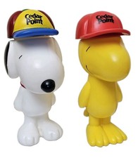 Cedar Point Amusement Park Peanuts 2010 Snoopy & 2011 Woodstock Souvenir Bottles picture