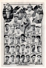 1939 New York Giants (Mel Ott, Carl Hubbell, Bill Terry) Vintage Baseball Page picture