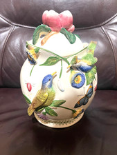Portmeirion  Botanic  Hummingbird  and Flowers  Porcelain  Vase   11 inches tall picture