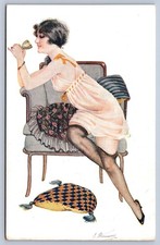 K67/ Art Nouveau Postcard c1910 Artist Signed Suz. Meunier Paris France 22 picture