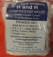 IFAK JFAK COMBAT MEDIC EMS EMT RESCUE Lot of 2 H&H COMPRESSED GAUZE primed-001 picture