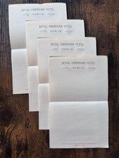 VTG 1950 Royal Hibernian Hotel Dublin Ireland Stationary 4 Sheets Unused picture