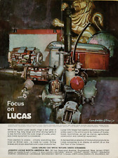 1971 Lucas Lights Fuel Injectors Auto Parts Painting Brakes Vintage Print Ad picture