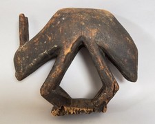 East African Zoomorphic Wood Headrest Bovine Animal Form Tribal Kenya Ethiopia picture