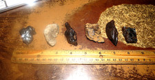 variety 6 meteorites; gebel; canyon; campo; alekai; gold basin ; sericho 269 gm picture