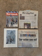 Vintage Sept 11 2001 Newspaper Newsweek Lot 9/11 Breaking News Star picture