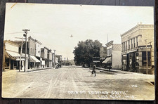 Vintage Main St Looking South Lone Rock WI RPPC Real Photo Postcard Divided Back picture