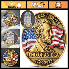 Commemorative Last Cent Penny Coin 1793-2025, Lincoln Tribute for Collectors picture