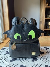 Toothless Loungefly How To Train Dragon Backpack & Ears GOLD LE Universal NWT picture