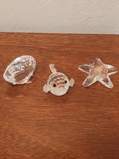Vintage Swarovski Crystals 3 Pieces Collection (Puffer Fish/Starfish/Clam) picture