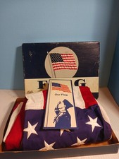 Vintage Annin Defiance 100% Cotton US Flag 3'x5' American Flag Stitched 3x5 50st picture