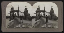 Photo:London England Hammersmith Bridge 1900s Stereoscopic View picture