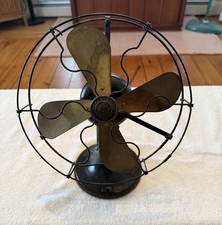 Rare 1927 Antique GE Whiz 236327 Desk Table Fan Brass Blades Industrial Working picture