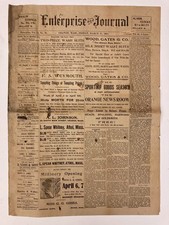 1905 Enterprise & Journal Newspaper Orange Mass March 31 Antique Complete 8pp picture
