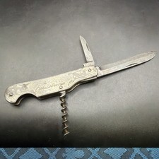Antique JA Eilitz Eskilstuna Sweden 1880s Corkscrew Folding Bar Pocket Knife picture