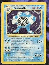Pokemon Poliwrath 13/102 (MP) Holo Unlimited Base Set BS picture