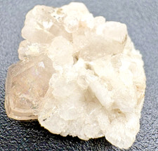 Natural Pale Peach Topaz Crystal Cluster on Matrix Mineral Specimen Pakistan picture