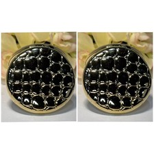 2 X Estee LAUDER GOLD REPTILE ALLIGATOR LUCIDITY FACE POWDER COMPACT (EMPTY New picture