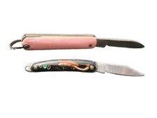 X2 Japan Vintage Miniature Pocket Knifes Knives Knife Novelty Collectible  picture