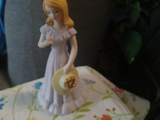 ENESCO GROWING UP BIRTHDAY GIRLS 1981 12TH BIRTHDAY PORCELAN GIRL BLONDE picture