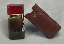 Vintage Empty Must De Cartier Parfums w/Leather Case 50ml/1.6 Oz Bottle A0211 picture
