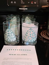 Set Of 6 Vintage Avon Magic Color Changing Glasses.  1985 picture