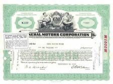 General Motors Stock Certificate - Extremely Rare Type - Automotive Stocks picture