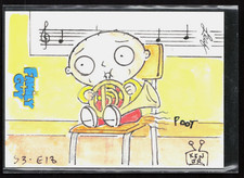 2011 Leaf Family Guy Season 3,4,5 - Stewie Griffin Sketch Card by Unknown Artist picture