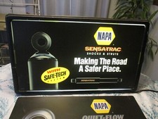 Vtg NAPA Lighted Sign Sensa-Trac Shocks Struts or Quiet Flow Mufflers 27
