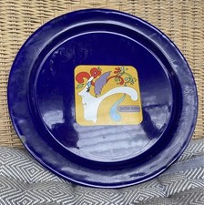 VTG 60s PETER MAX Blue Metal Enamel Tray Ernest Sohn Creations Pop Art Japan picture