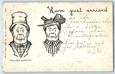 1907 Man And Woman Have Just Arrived Salem New York NY Posted Antique Postcard picture
