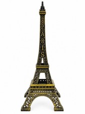 Vintage Paris Eiffel Tower Miniature Figurine Metal Souvenir Collectible 11cm picture