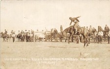 H80/ Colorado Springs RPPC Postcard c1920s Rodeo Round-Up Campbell 171 picture