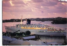 Postcard SS Amerikanis Ship picture