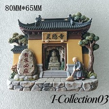 China Tourism City Series:Lingyin Temple Scenery Emboss Resin Fridge Magnet picture