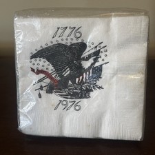 Vintage Bicentennial Napkins July 4 Independance Day Fort Howard 20ct 10x10 NEW picture